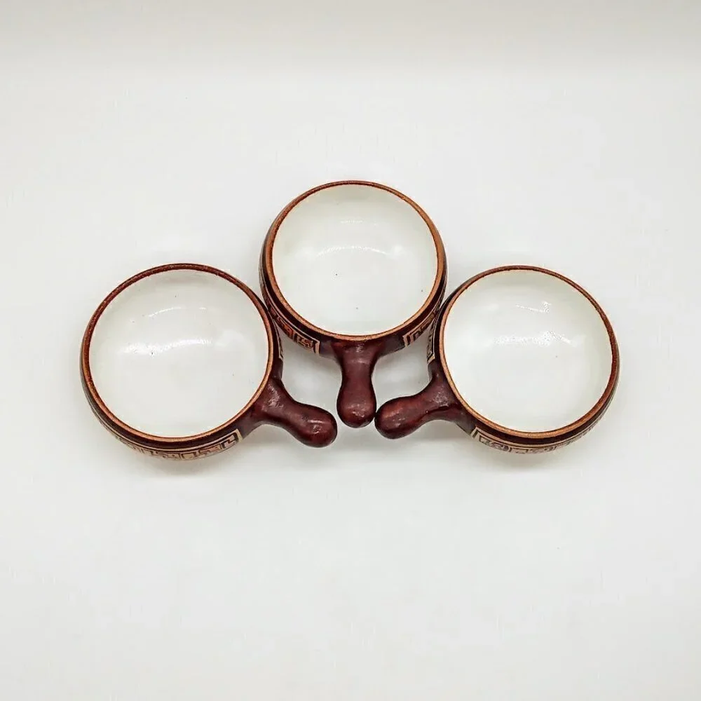 Vintage Peruvian Terra Cotta Chicha Jaguar Jug Serving Set